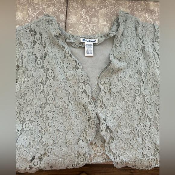 April Cornell Lace Cotton/Linen Shrug - Picture 6 of 10